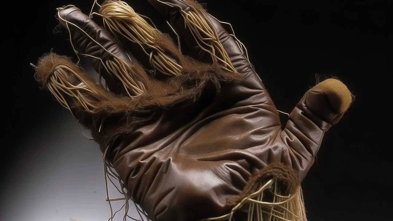 glove made out of human hair