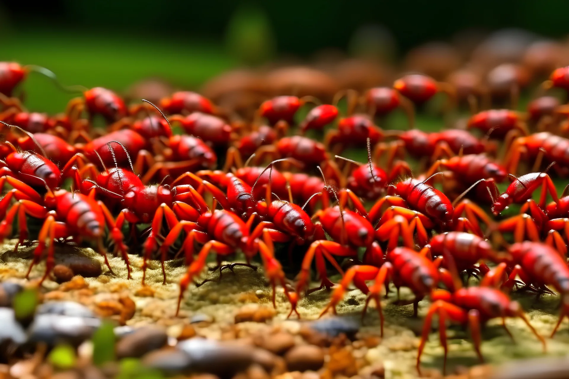 army of marching red ants