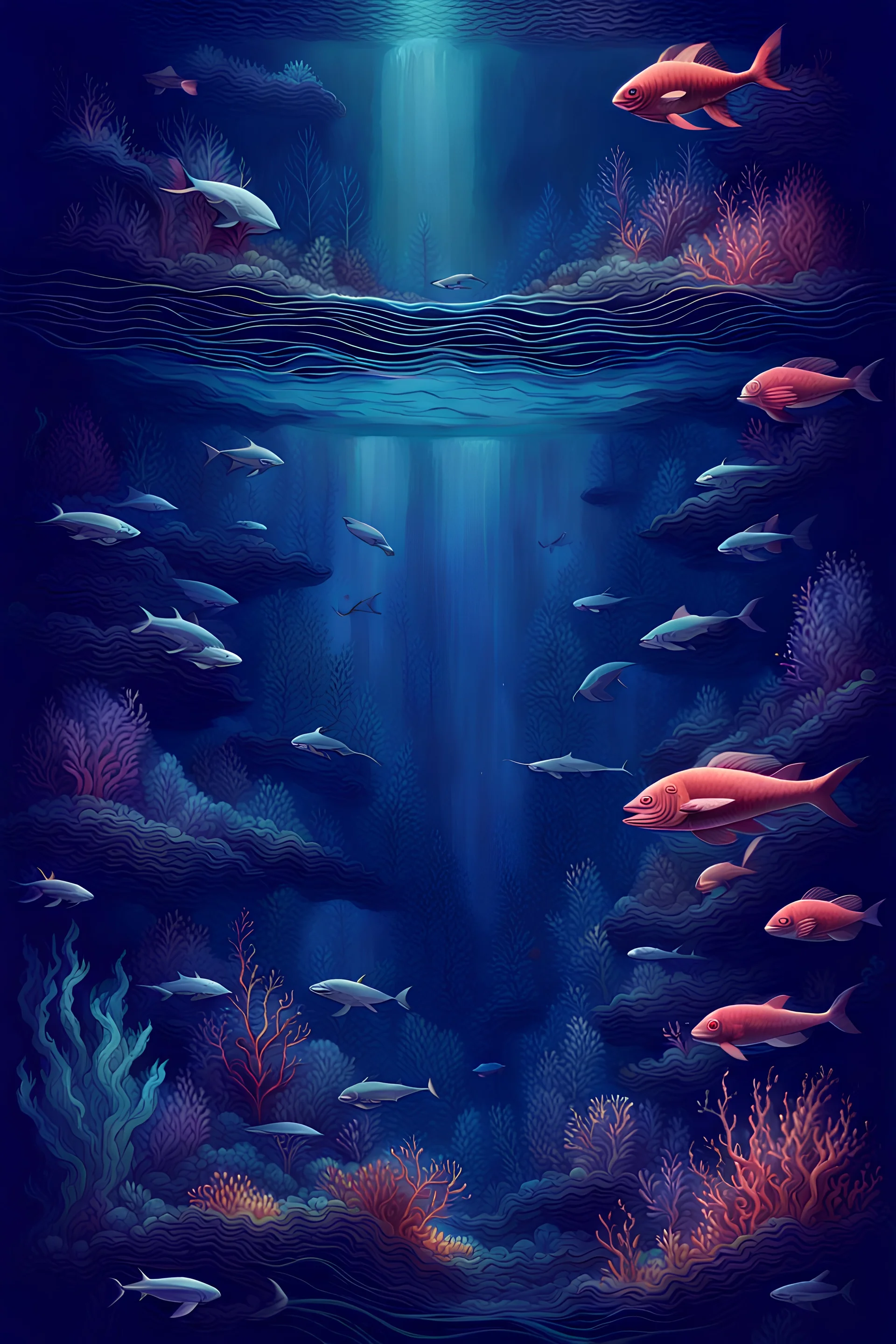 The depths of the ocean