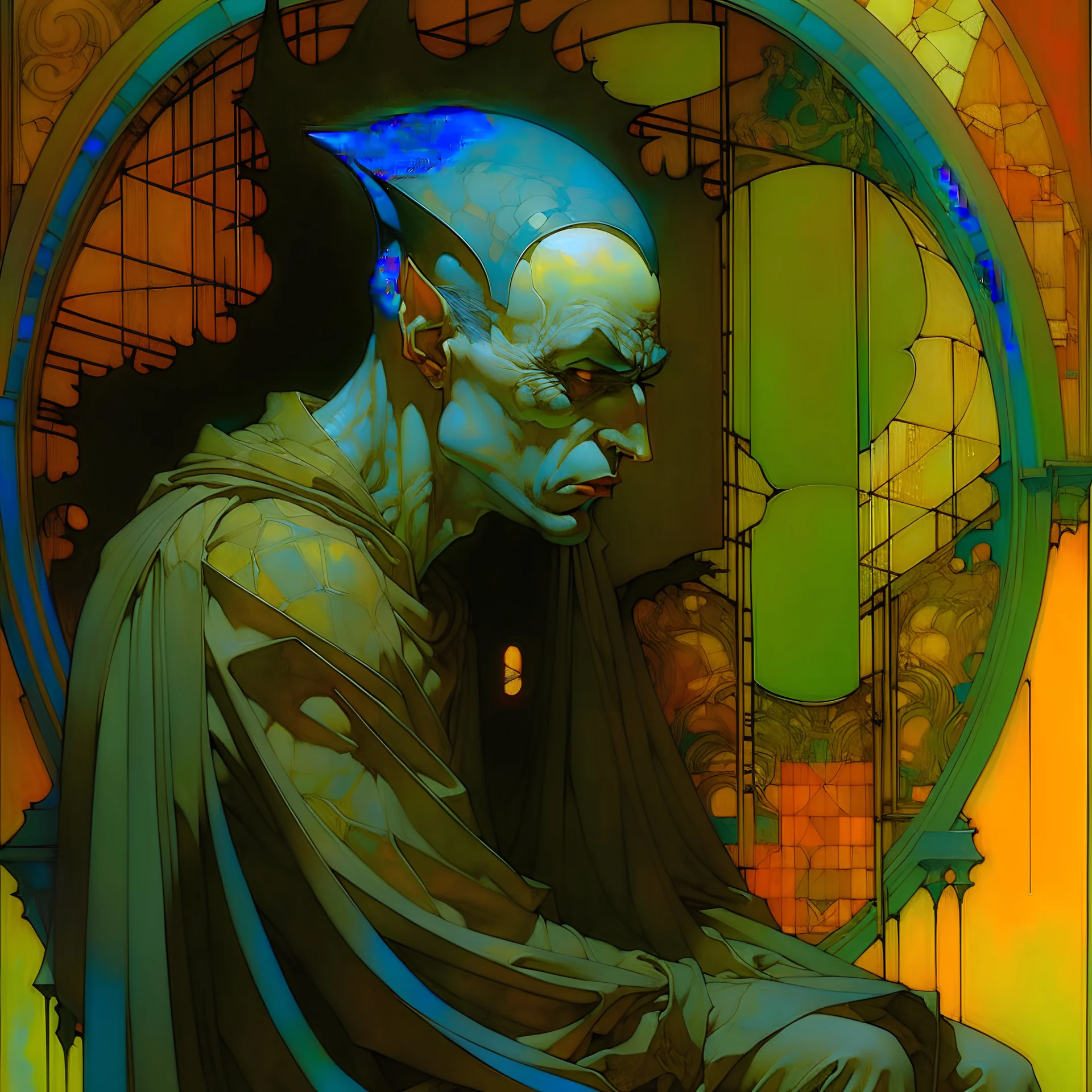 Batman character, Zdzisław Beksiński, Alphonse Mucha