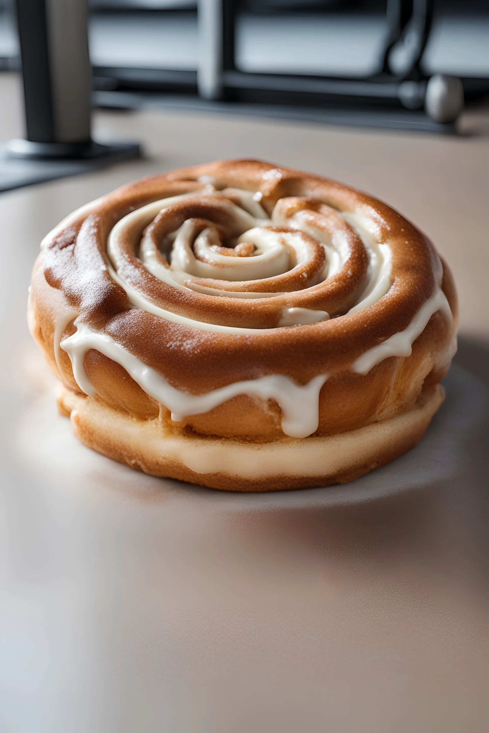 cinnamon roll in the gym