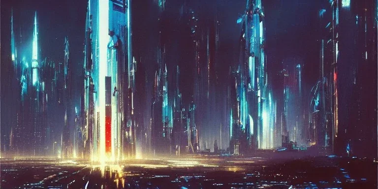 Art by John Berkey and John Harris, futuristic city, high rise, smooth, sharp focus, higly detailed, digital painting, concept art, elegant, centered, Taris Star Wars, connected