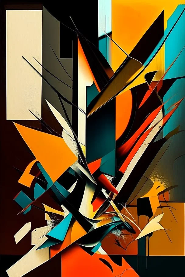 Abstract art in style of david pher