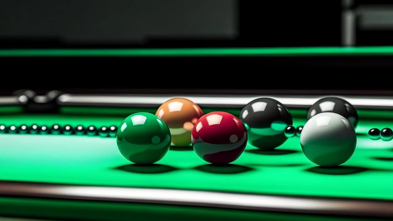 balls on a pool table