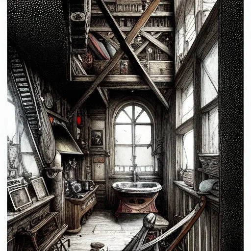 Details building cross section, building interior architecture from external ,detailed room , Jean Baptiste Monge, strong lines, high contrast vibrant colors, highly detailed, 16k resolution, trending on behance