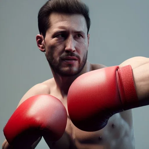 Man boxing full body detail, unreal 5, octane render,cinema4d, dynamic lighting, 8k, redshift render, highly, hyperrealism ultra detailed, hyper realistic.