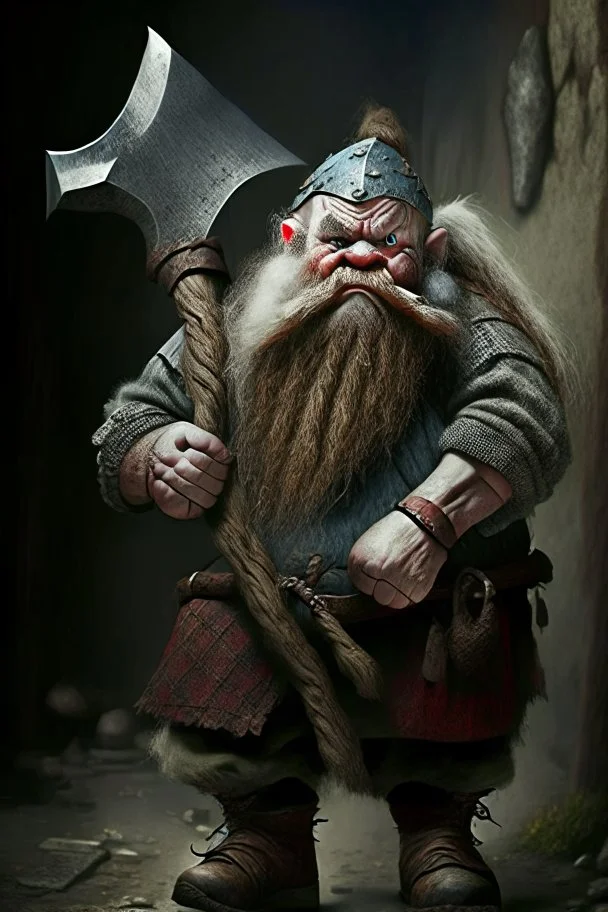 old dwarf with an axe