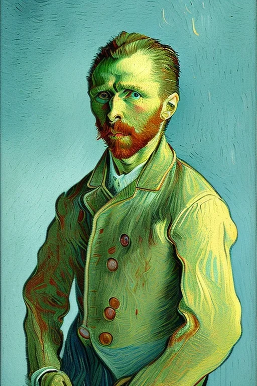 portrait van gogh im anime stil