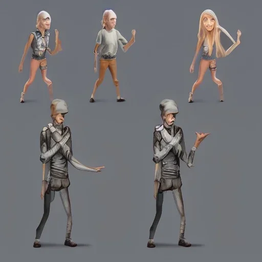 2d 4k realistic creative animation character concept standing