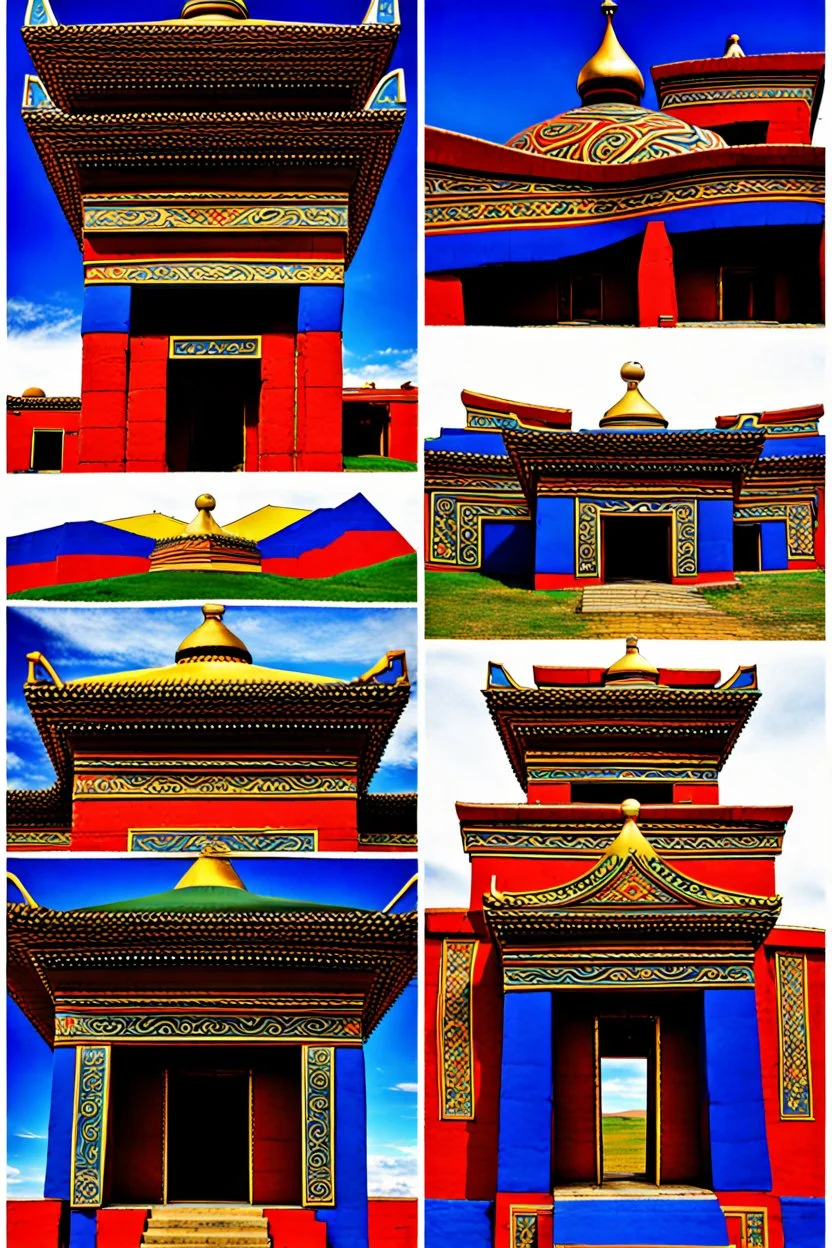 Mongolia, sights. Picture is abstract.