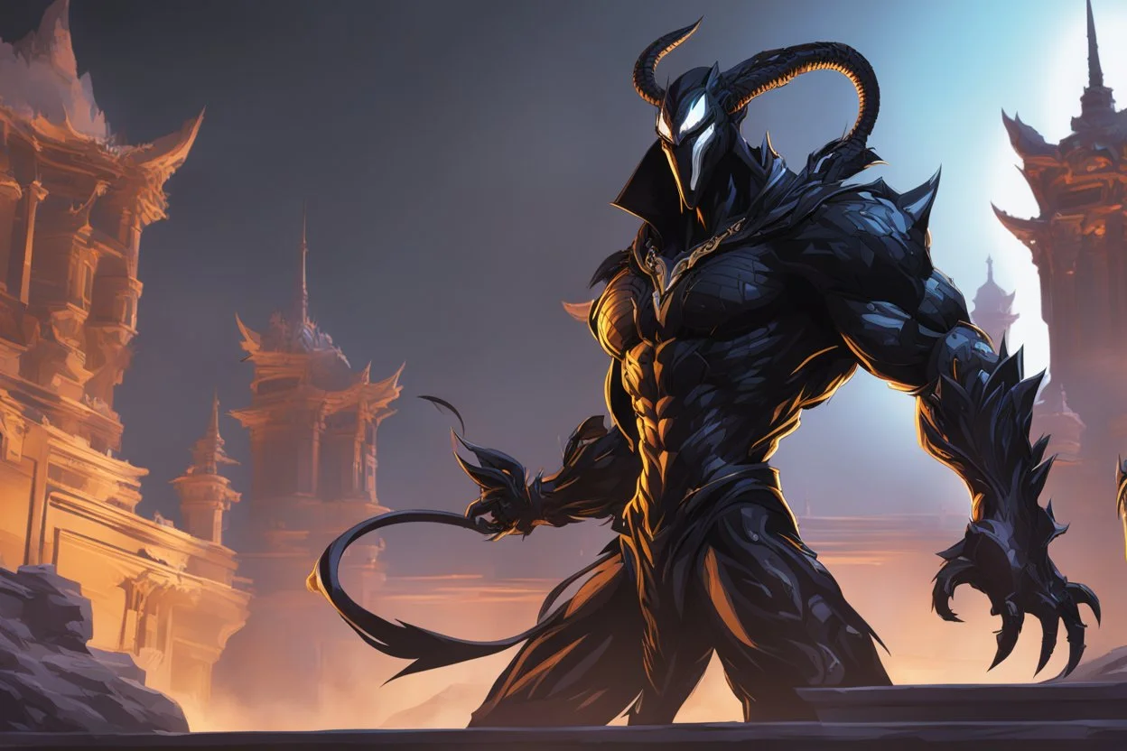 venom in 8k solo leveling shadow artstyle, anubis them, neon effect, full body, Desert, intricate details, highly detailed, high details, detailed portrait, masterpiece,ultra detailed, ultra quality