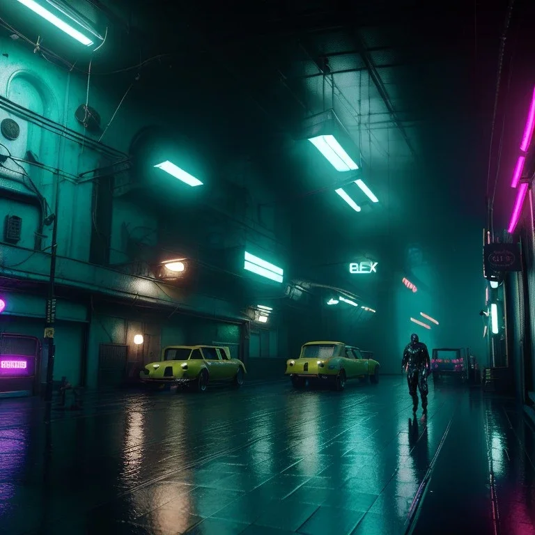 Actor, tom hardy, blade runner style, rain, fog, neon ambient, gradient color, clean skin, circuits, latex coat, cyber punk, neon, tubes, portrait, studio photo, unreal engine 5, smooth color, 16 bit, god lights, ray tracing, RTX, lumen lighting, ultra deatail, volumetric lighting, 3d, finely drawn, hd.