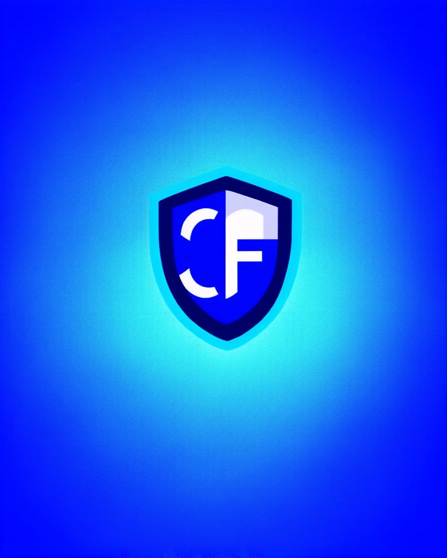 Cyber Finance (CF) shield logo Simple, easy and beautiful logo