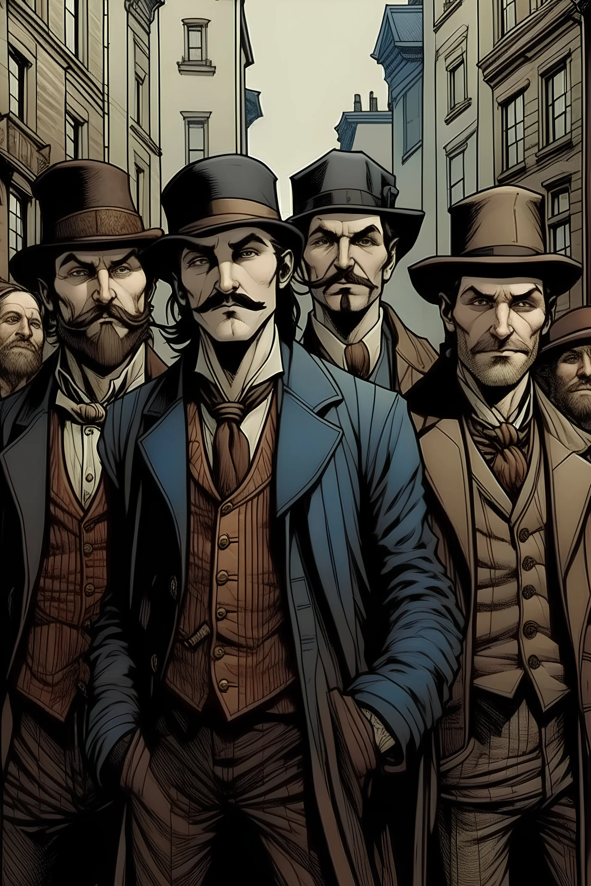 The Gangs Of New York type comic book art