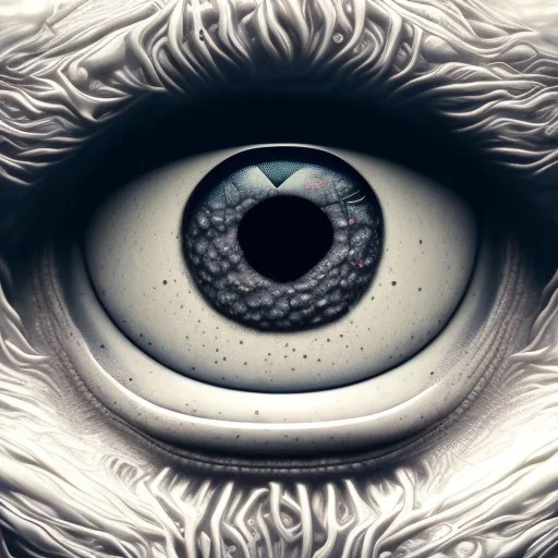 close-up portrait screaming face inside the pupil of eye, ultra-realistic, intricate, 8k resolution, high-quality, fine-detail, digital art, detailed matte, volumetric lighting, dynamic lighting, photorealistic, 3d octane render, illustration,