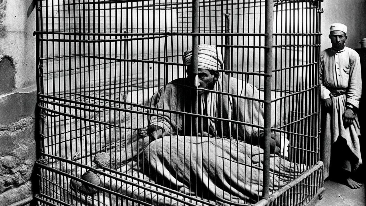 prisoner egyptian 1919 behined cage