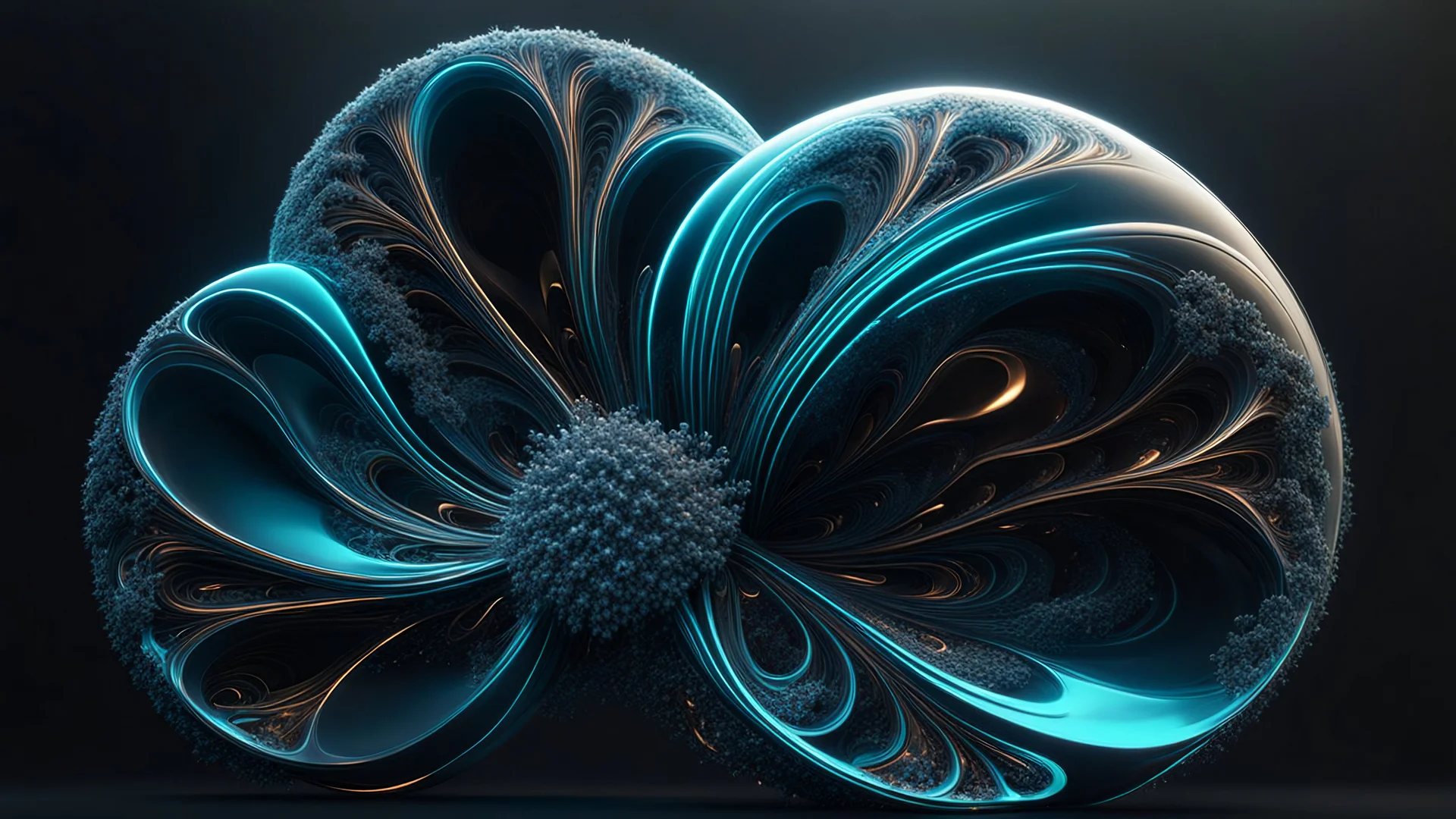 3D-rendered organics form, futuristic, geometrical shape, single objects, fractal, abstract, scientific, black background, octane render, 8k post-production, artstation: award-winning: atmospheric: commanding: fantastical: beautiful, curvaceous, gentle: spiritual: ecstatic: sensational: clarity: 16k: ultra quality: striking: brilliance: stunning colors: amazing depth; lens: f/8