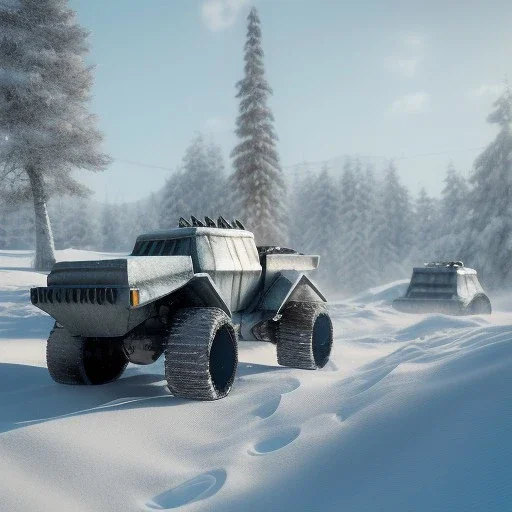 Snow vehicle treads armored alaska