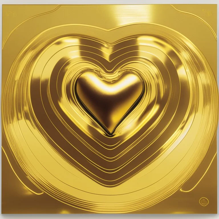 golden vinyl electric heart