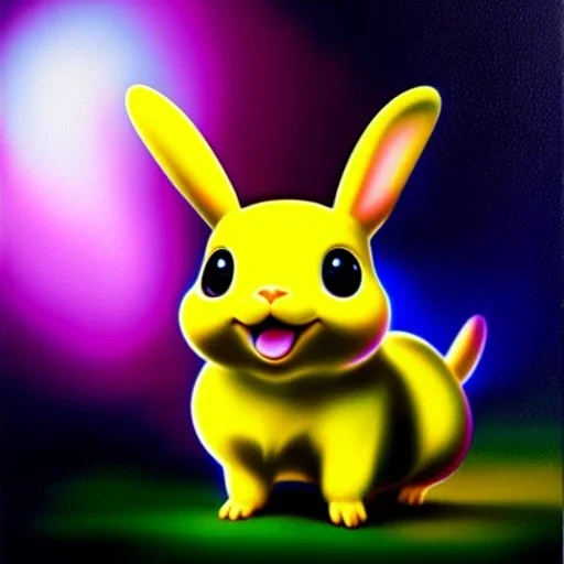 Ultra detailed fullbody Portrait in oil on canvas of extremely cute baby picachu,extremely detailed digital painting, extremely detailed face, crystal clear eyes, mystical colors ,perfectly centered image, perfect composition, rim light, beautiful lighting,masterpiece ,8k, stunning scene, raytracing, anatomically correct, in the style of Steve Jung and robert e howard and Wizyakuza and Ohrai Noriyoshi and Simon Bisley and uncannyknack.