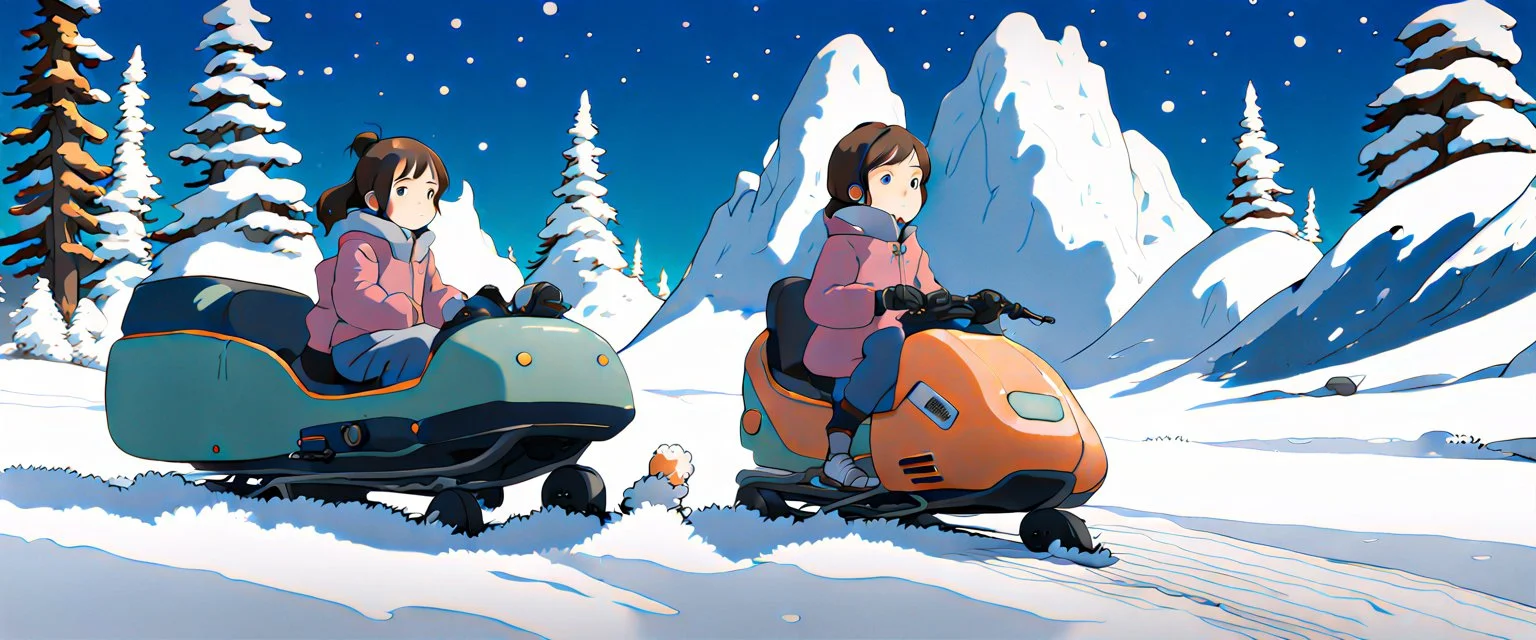 Studio Ghibli movie about a girl and her snowmobile in Alberta