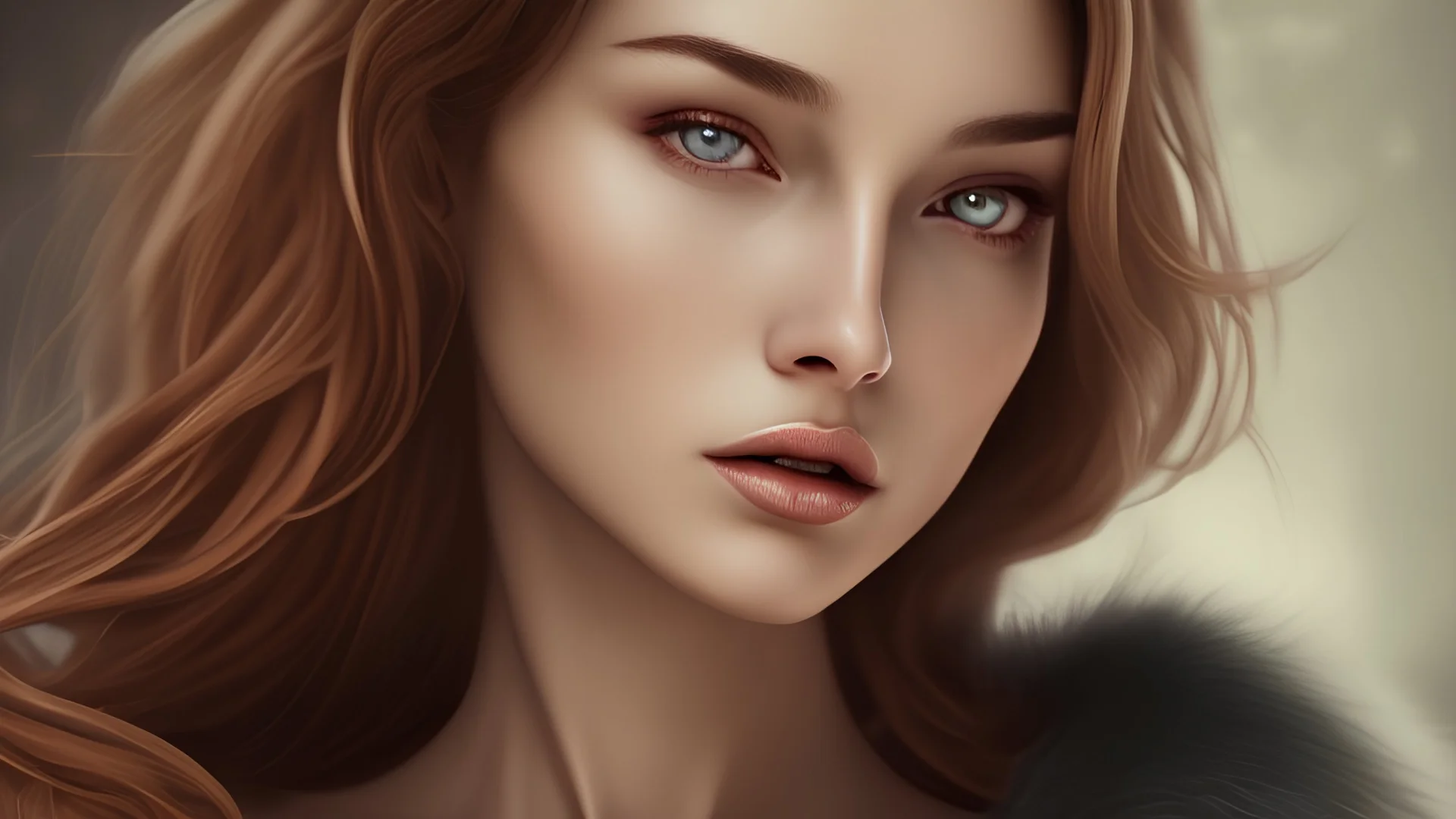 Highly detailed portrait of stunningly beautiful woman, 8k, 23 years, three point lighting.