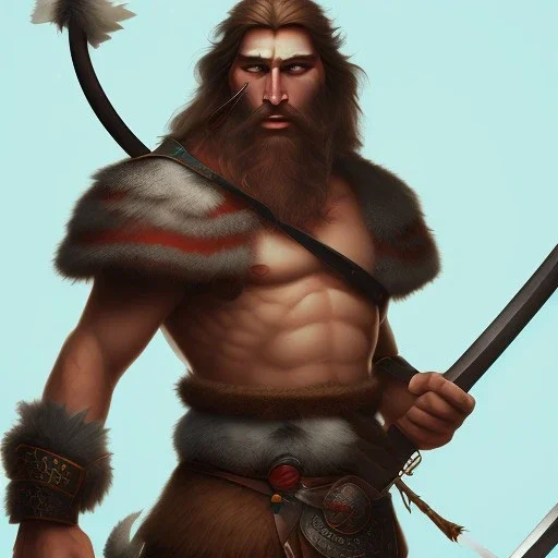 Barbarian man, hd, anime