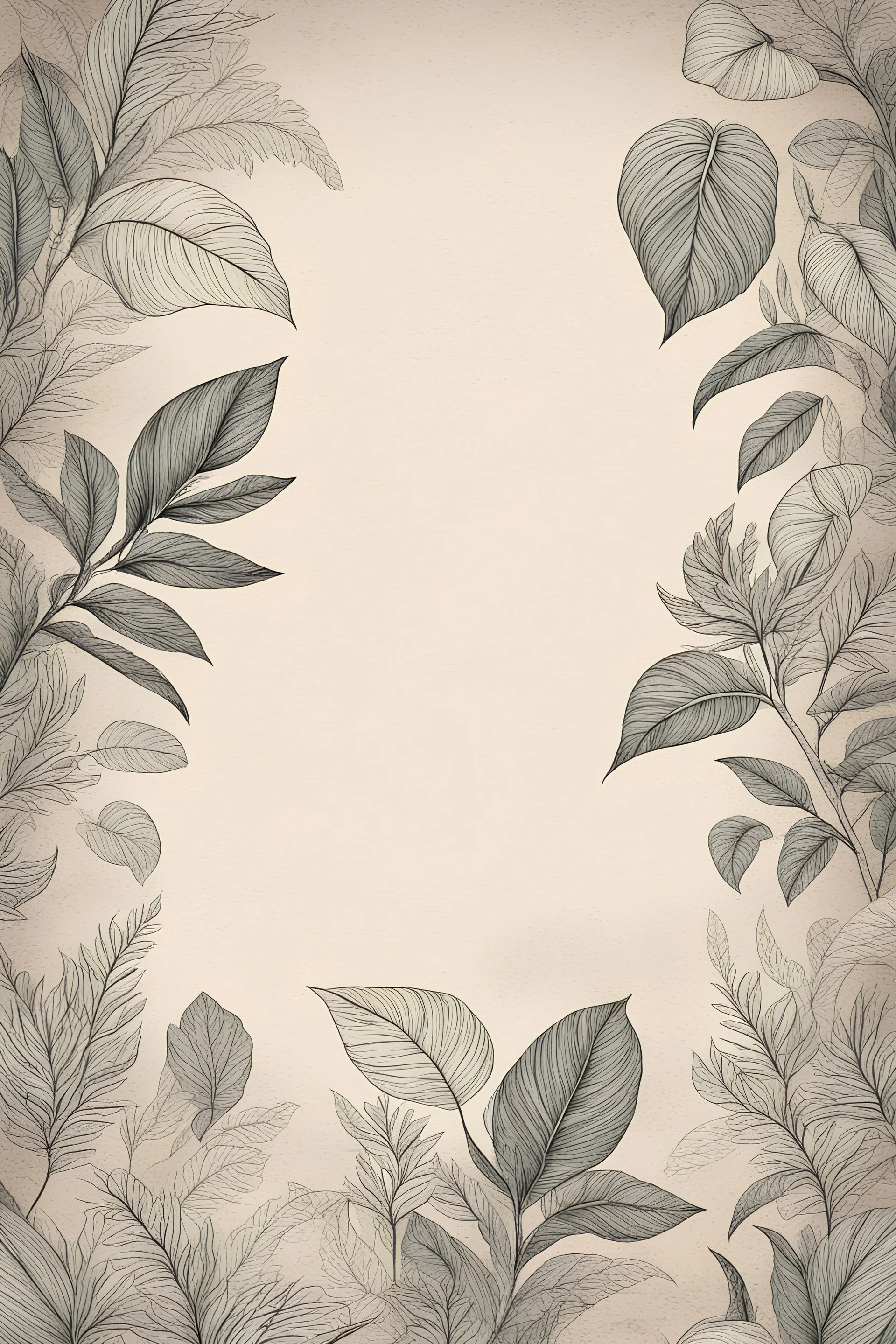 a nice background for a menu with drawn plants