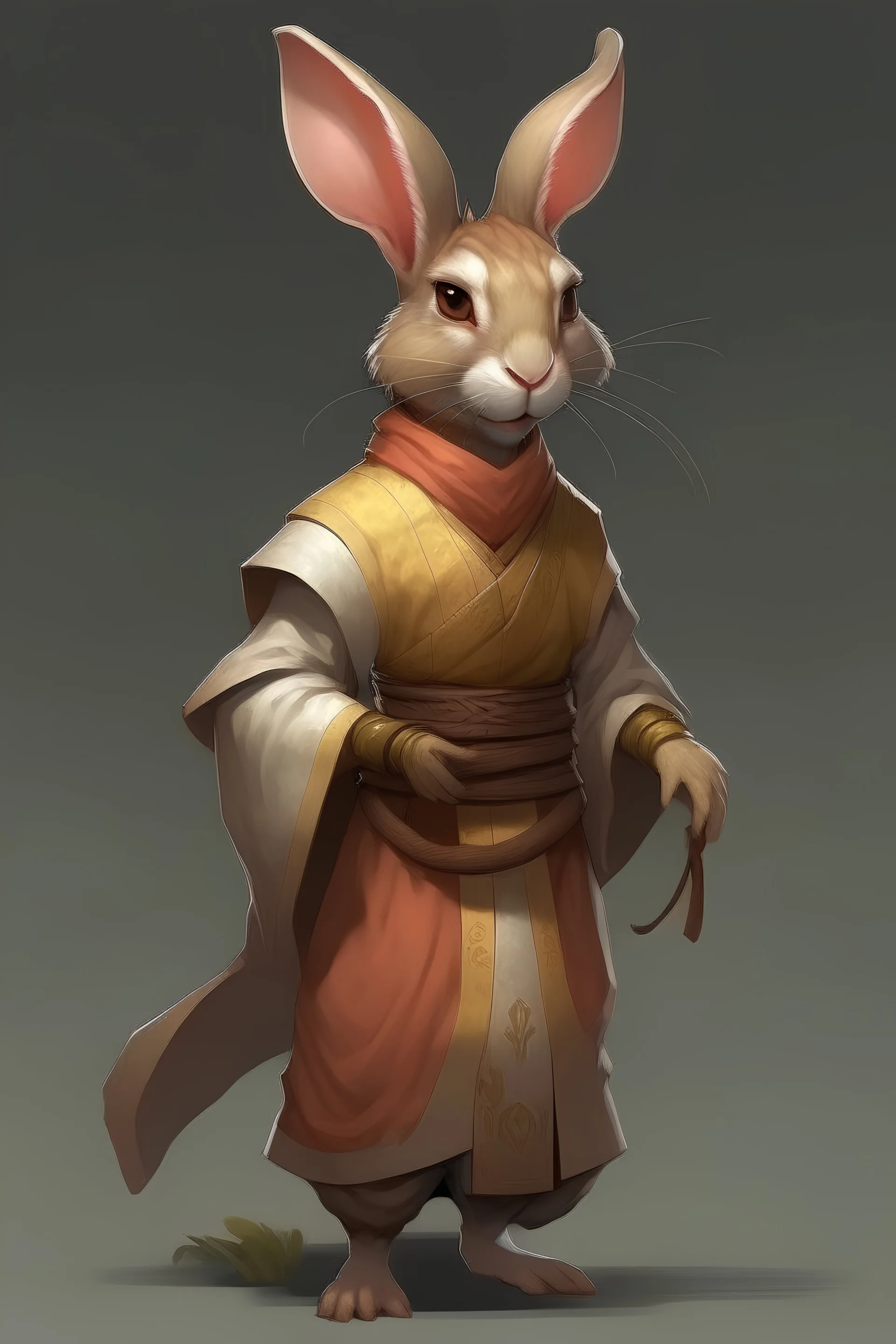 Female humanoid rabbit monk