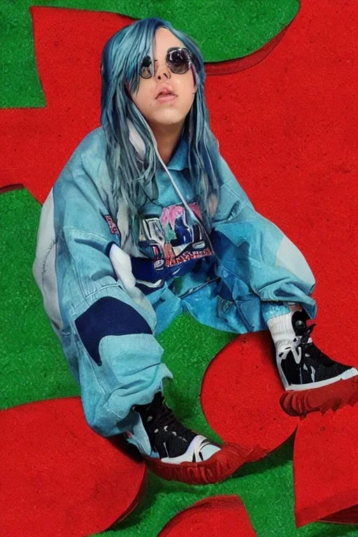 Billie Eilish, legs, photorealistic, 2k