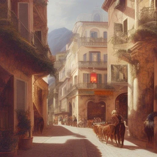  POSITANO style SCHOOL OF NAPLES SECOND HALF OF THE XIX CENTURY Micco Spadaro art