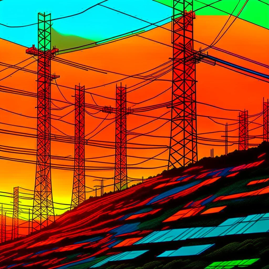 cyberpunk retro futuristic for comics really tall from far away