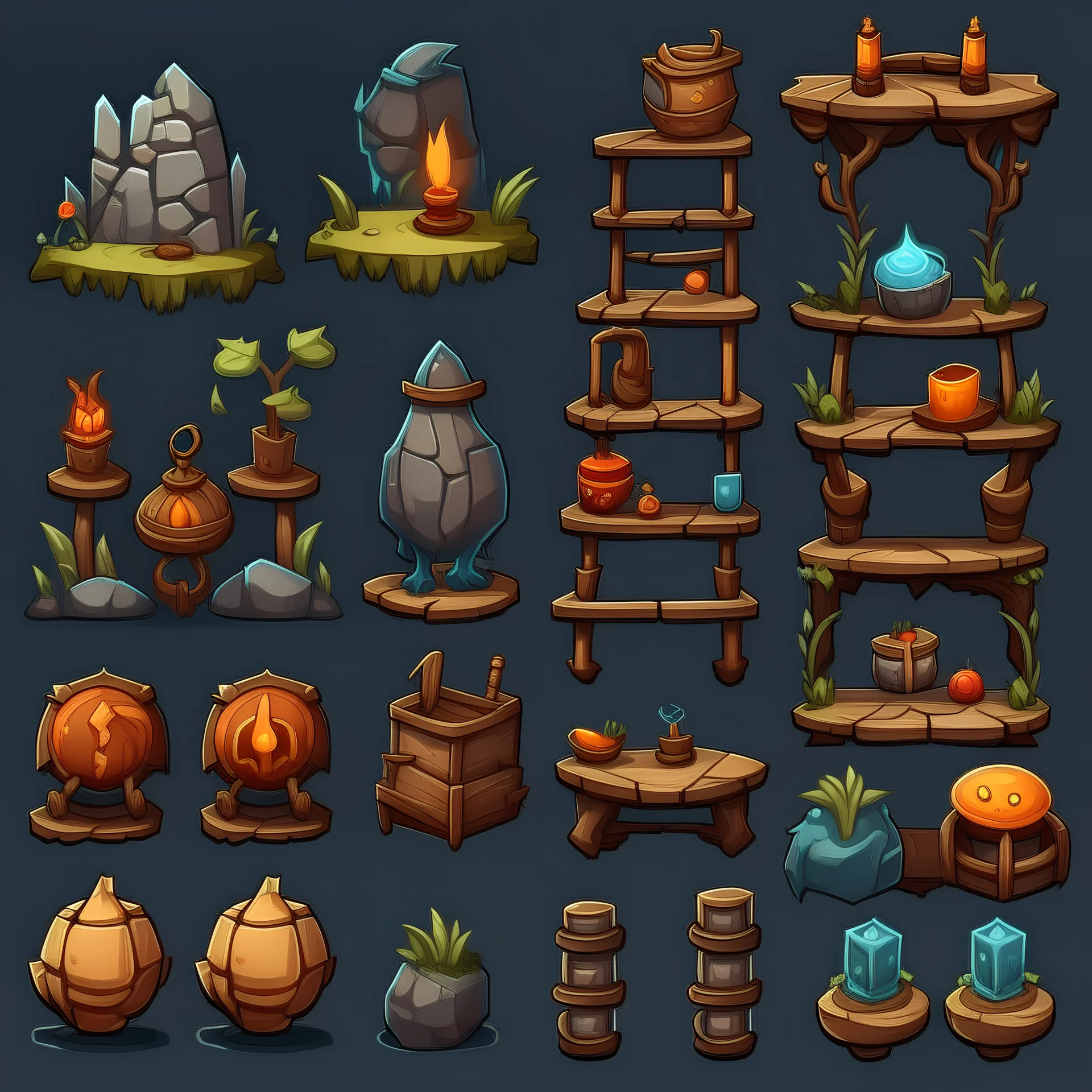 2d game art assets inspired by (inside) game