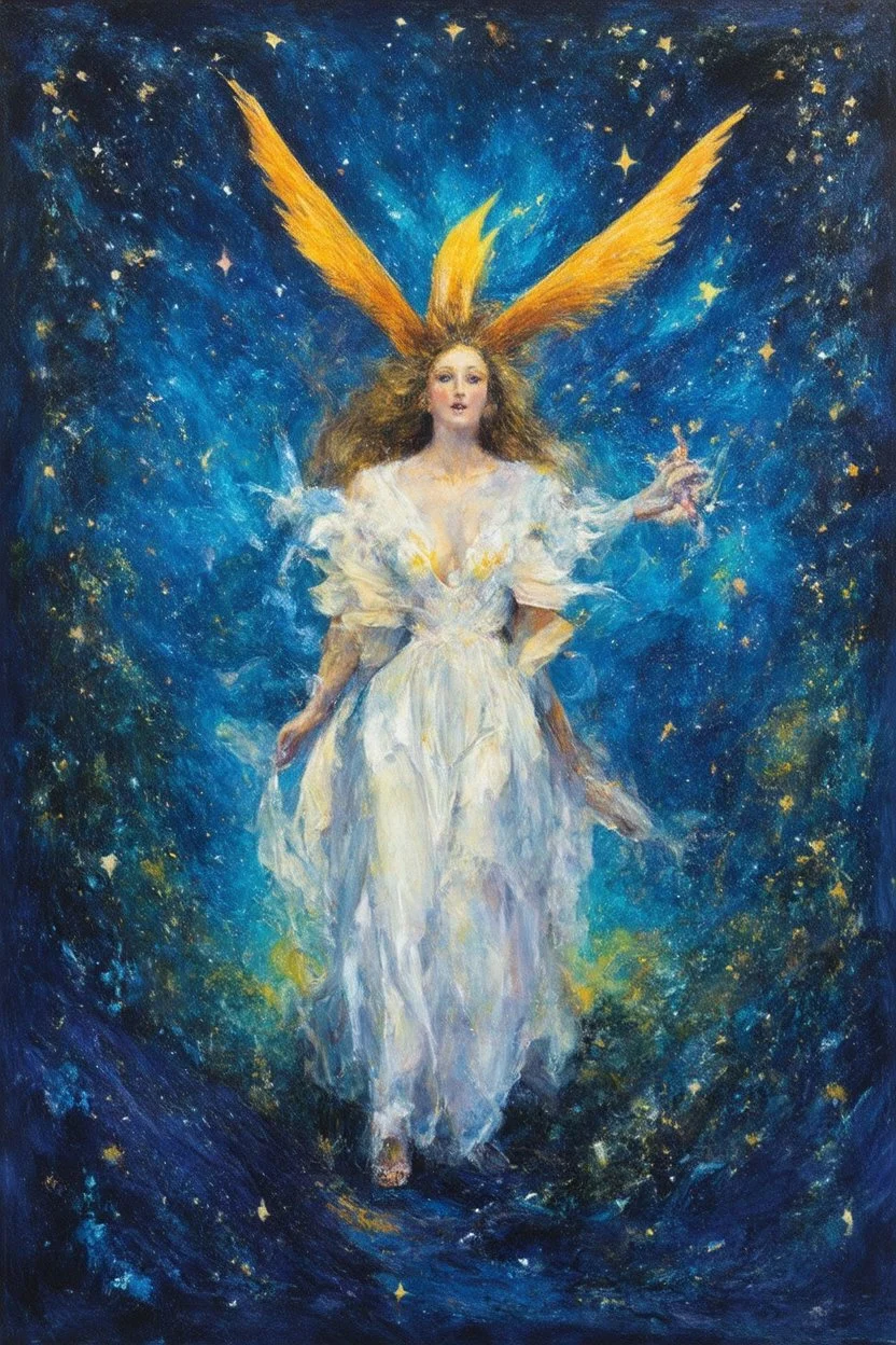the stars above, in the style of Leonora Carrington
