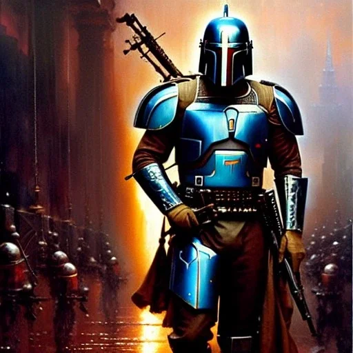 Jango Fett helmet, ancient metal helmet ,painting by gaston bussiere, greg rutkowski, yoji shinkawa, yoshitaka amano, tsutomu nihei, donato giancola, tim hildebrandt, oil on canvas, cinematic composition, extreme detail,fit full head inside picture,