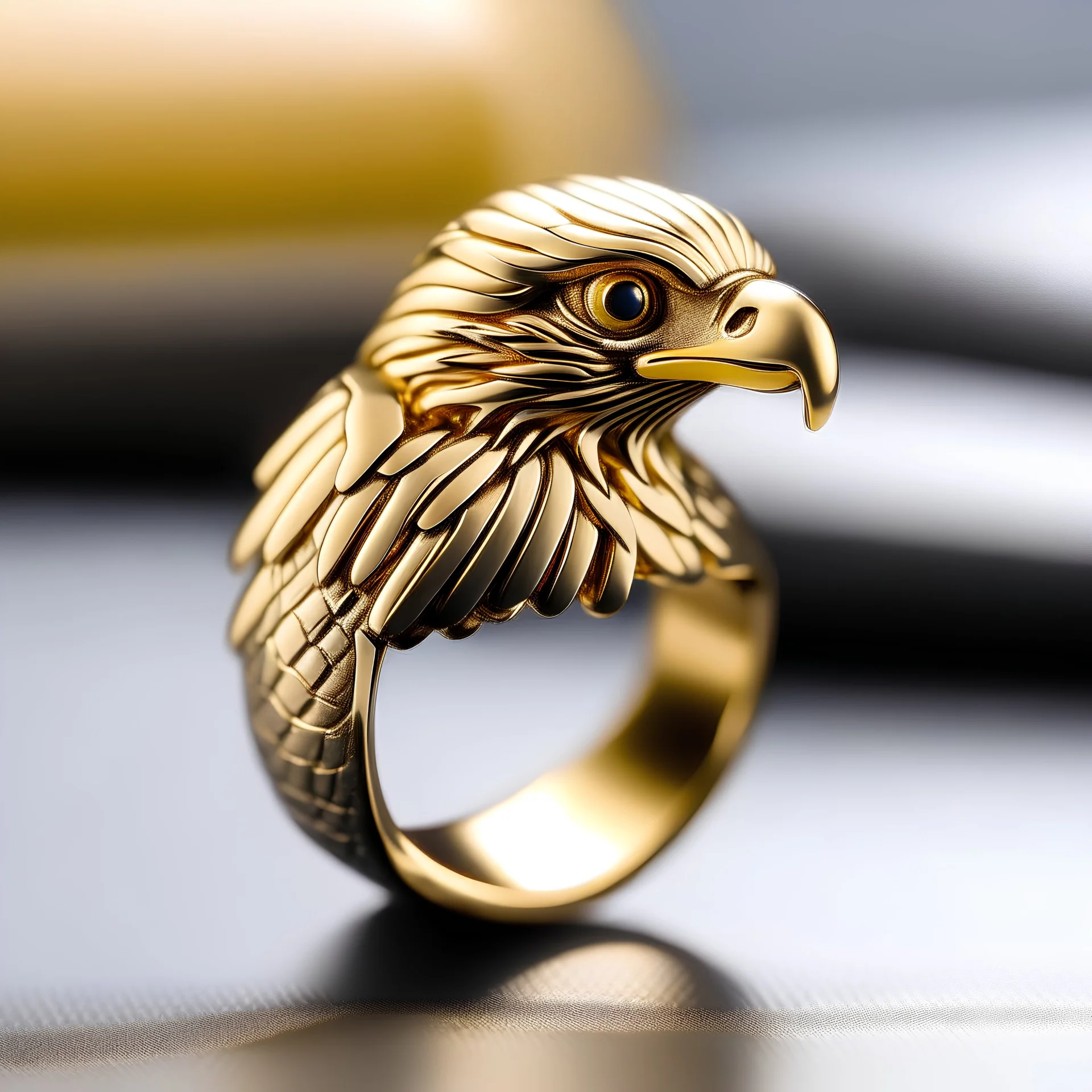 Eagle ring in gold