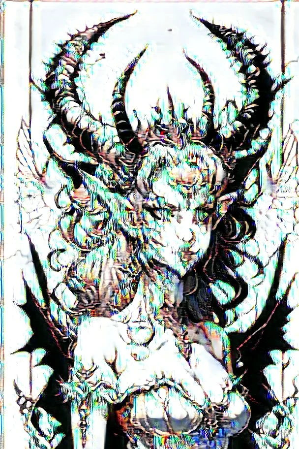 girl queen of demons, manga style, line arts illustration