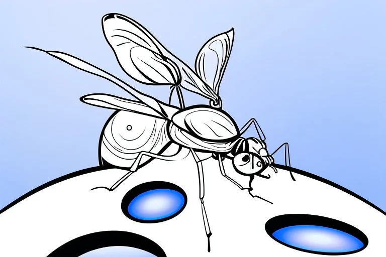Digital art of the ant in Zaha Hadid style
