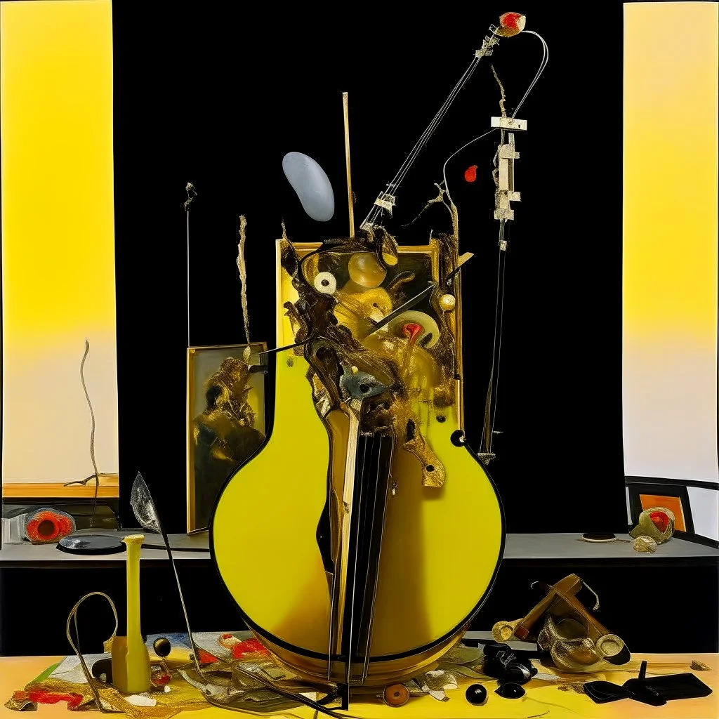 human body, universe-like mirror,complex surgical instruments mixed with human body-like musical instruments,minimalism,Painting By Adrian Ghenie, Rene Magritte, Salvador Dali, Lucian Freud