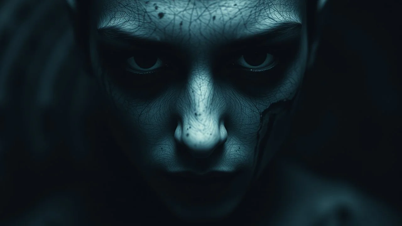surreal abstract fade human portrait, lack black eyes, Darkness is sometimes, it is the moment of realization. The shadows rising from the depths are not merely terrifying; they are the offspring of our minds, surreal abstract things andt shapes, . darkness looking me, and eating face, body, close up the crepy stunning portrait, shadows, evil darkness, surreal, thiller vibe, background vortex, abyss,crepy vibe, intricate details, cinematic