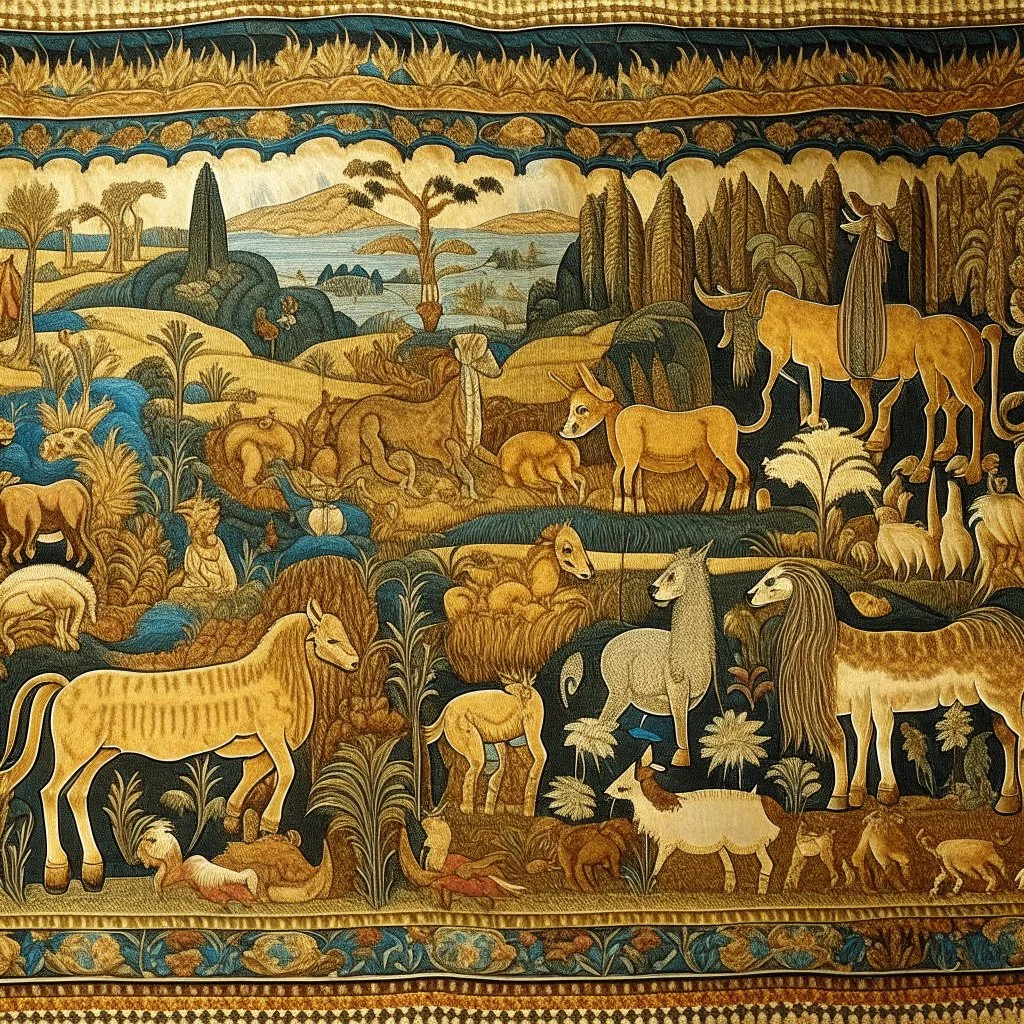 A kingdom filled with animals tapestry designed by Bishop Odo