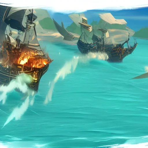 fight two of pirate ships