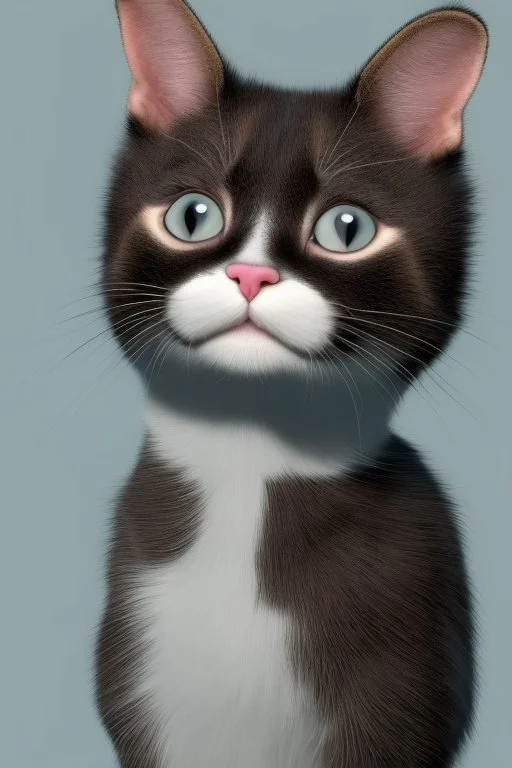 the cat's mother's attention to him in cleanliness by removing the hair of the head as if he was a Created small cat bald person with hair behind the head and ears and for hair from the right side of the head is long and covered with the rest of the baldness in the other direction This is the indicator that you find on a lot of bald men