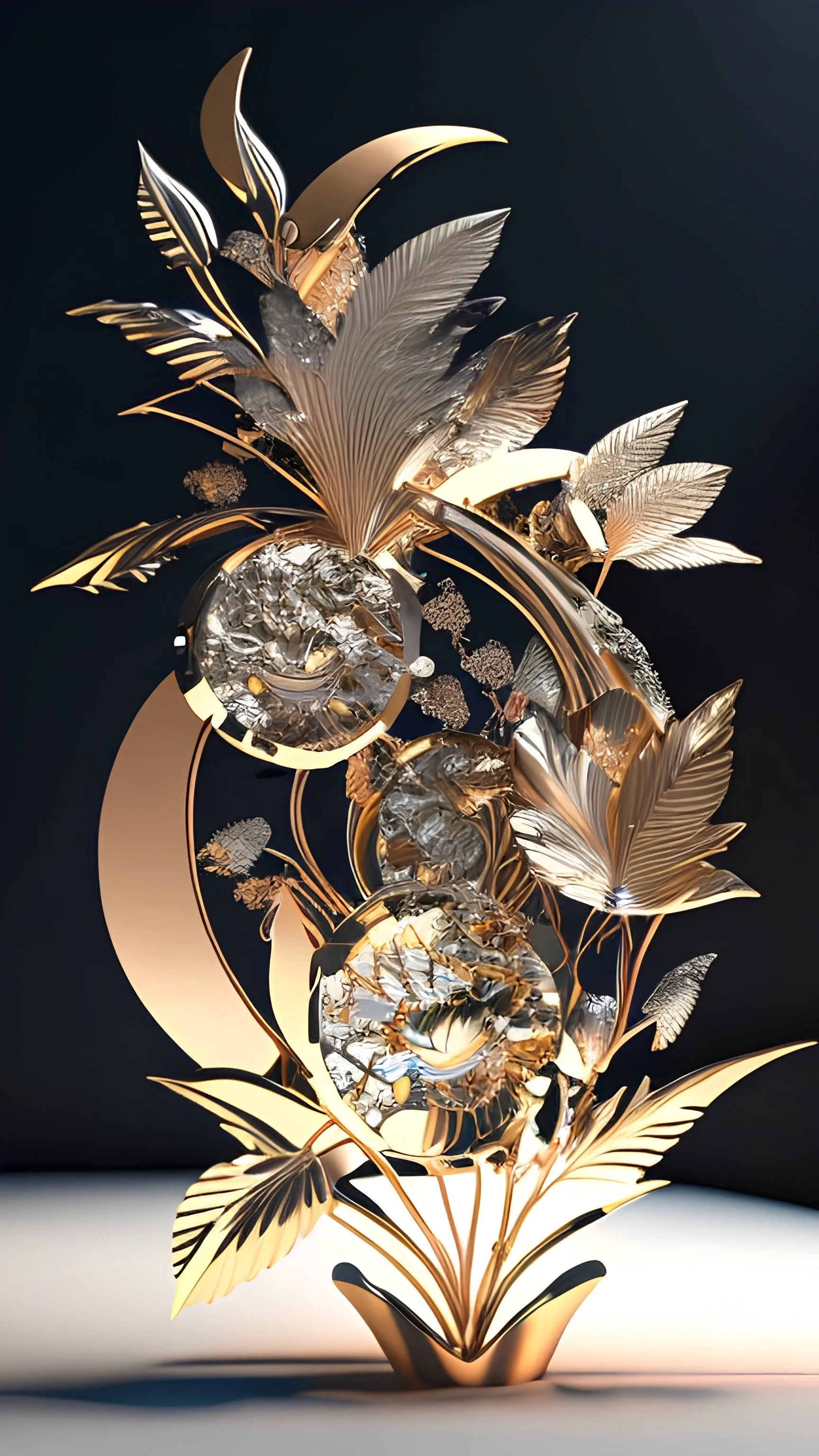 papercut style multi layered metalic and texture glossy UHD 3d 8k ray tracing