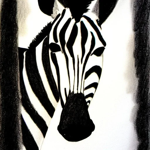 Dibujo de una zebra estilo de picasso