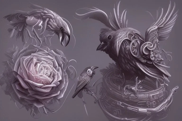 rose Mechanical raven