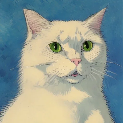 Portrait of a cat by Van Gogh