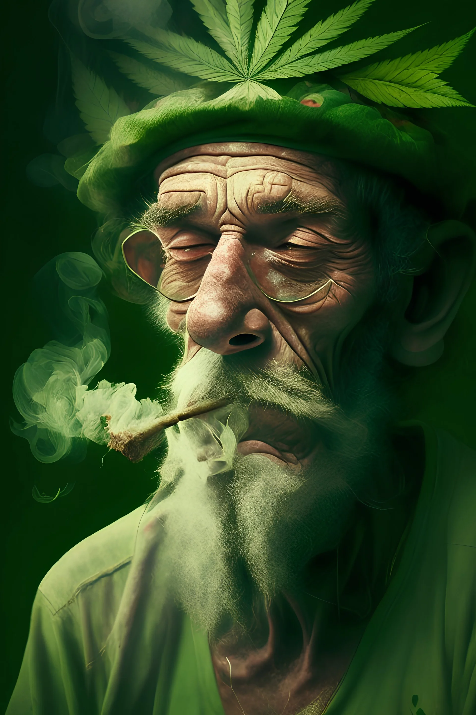 roll weed with man