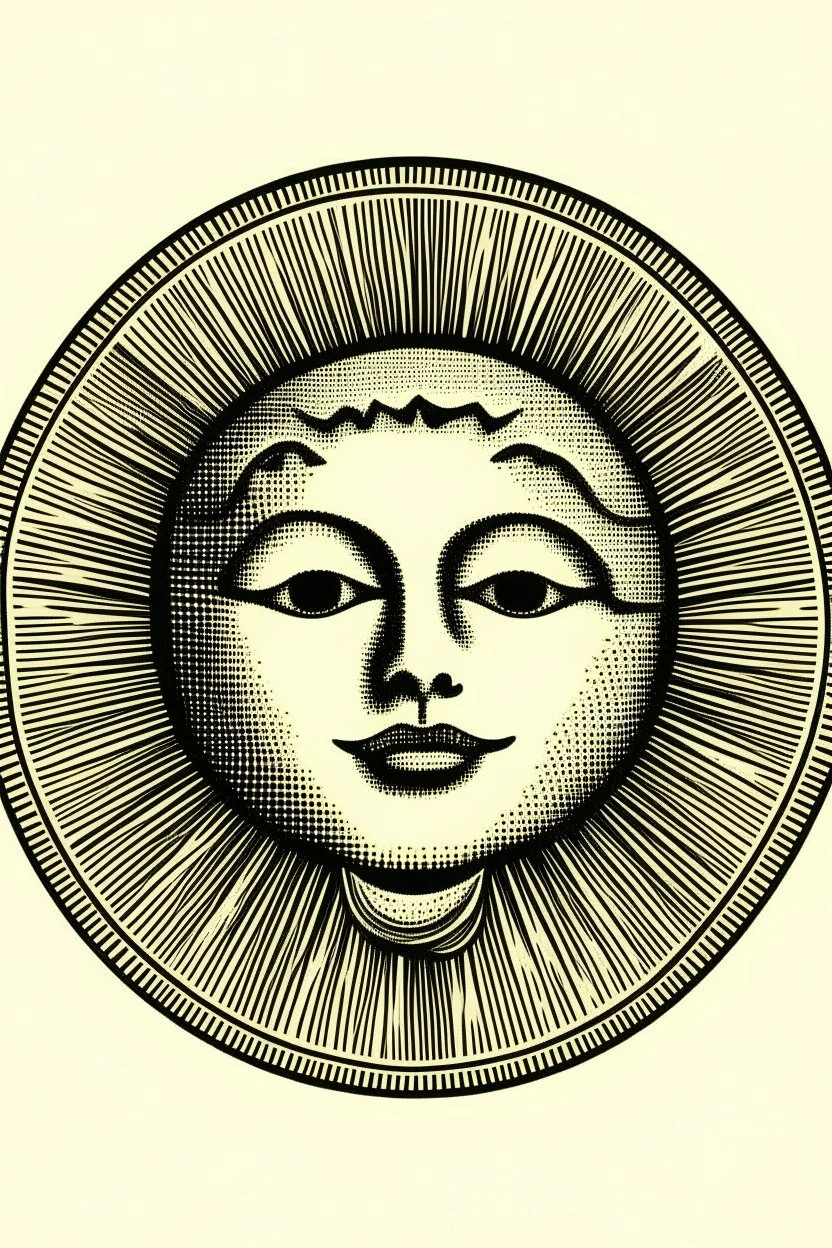 sun of may front face portrait logo, stamp.