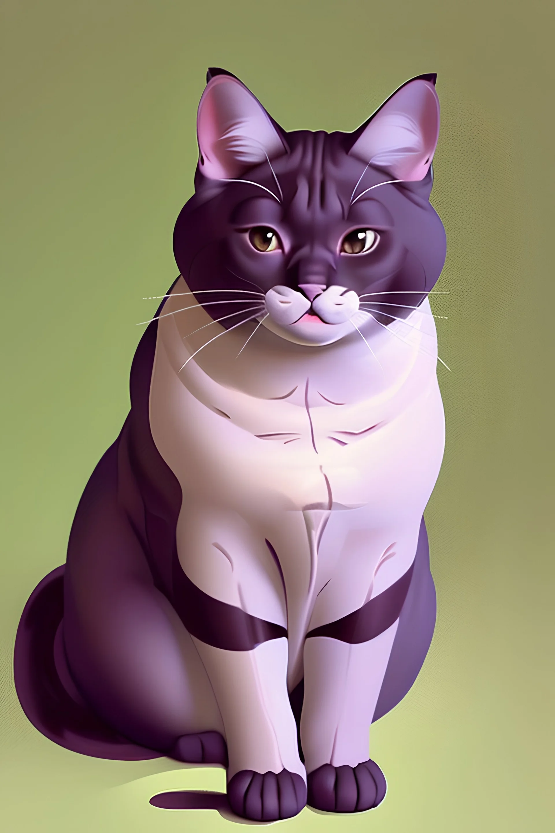 A 4,5 foot chubby thick cat gal. Her hair and eyes were purple*